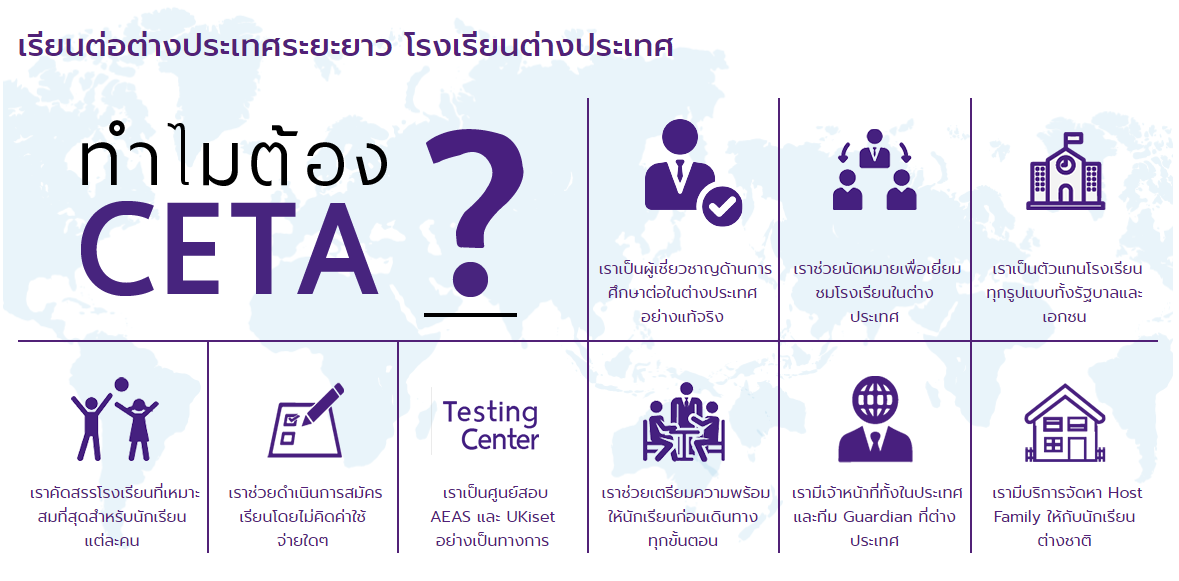 เรียนต่อมัธยมต่างประเทศ โรงเรียนต่างประเทศ โปรแกรมศึกษาต่อระยะยาว | CETA เรียนต่อมัธยมต่างประเทศ โรงเรียนต่างประเทศ โปรแกรมศึกษาต่อระยะยาว | Ceta